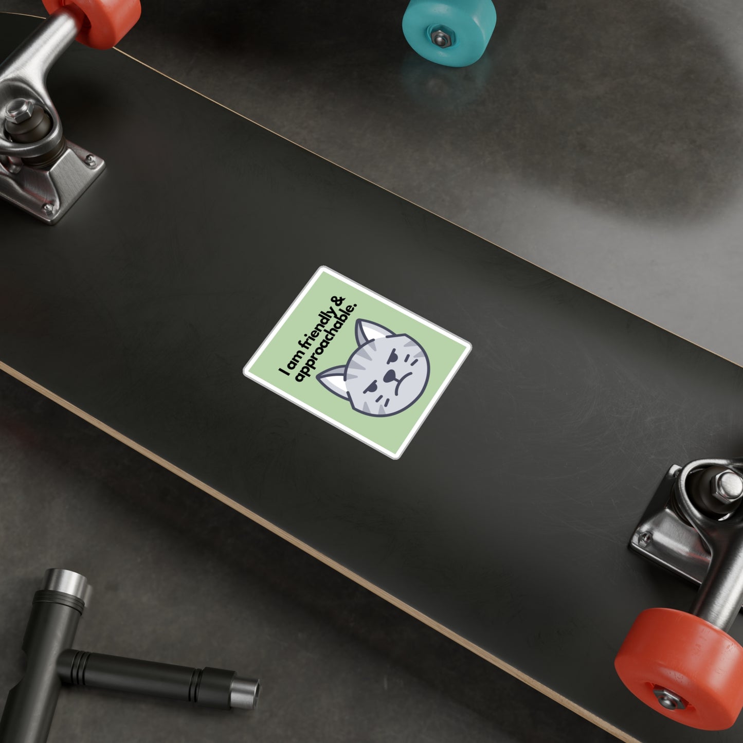 Resting Cat Face Sticker