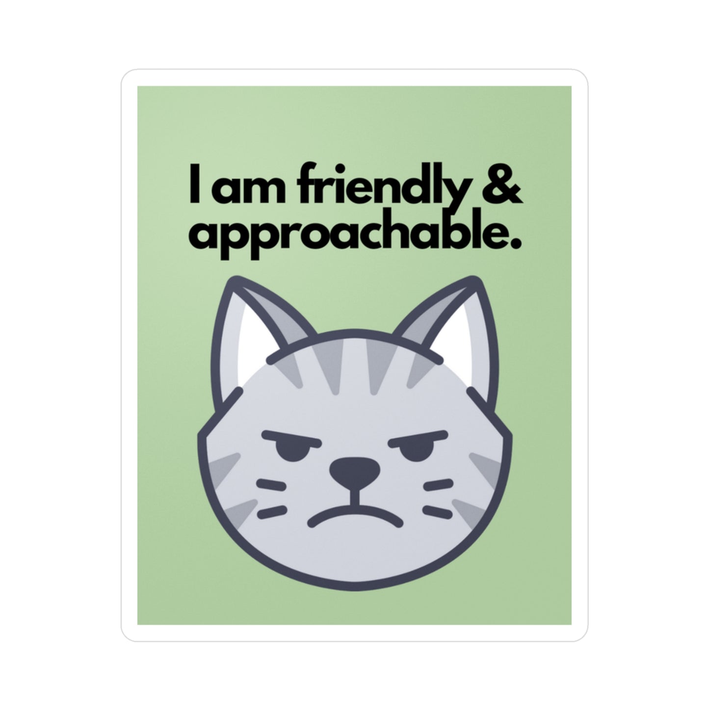 Resting Cat Face Sticker