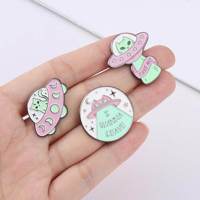 Give me Space Enamel Pins
