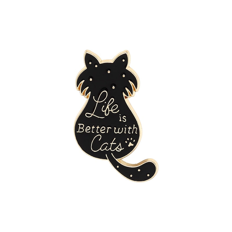 Better with Cats Enamel Pins