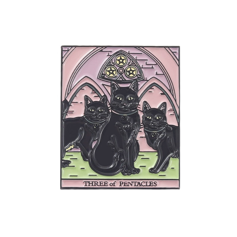 Tarot Cat Enamel Pins