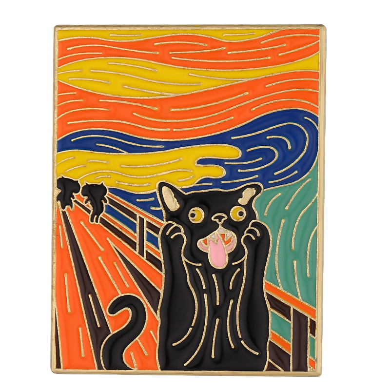 Artsy Cat Enamel Pins