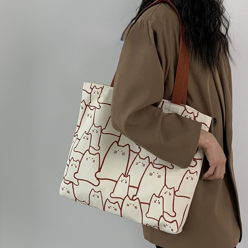 Canvas Shoulder Handbag