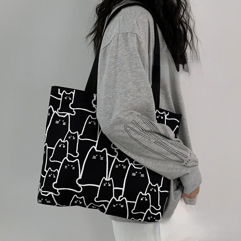 Canvas Shoulder Handbag