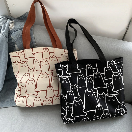 Canvas Shoulder Handbag