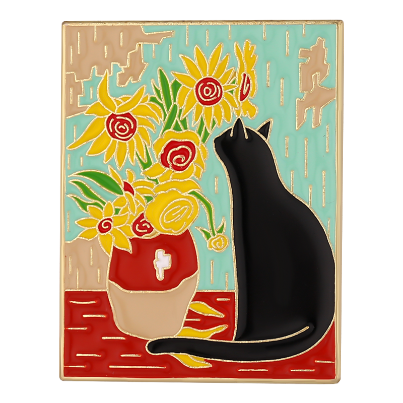 Artsy Cat Enamel Pins