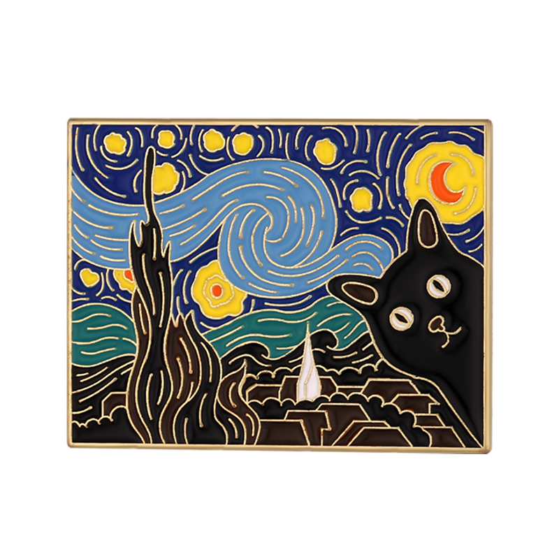 Artsy Cat Enamel Pins