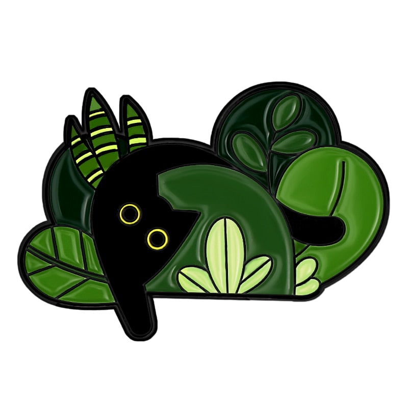 Cats in Plants Enamel Pins 