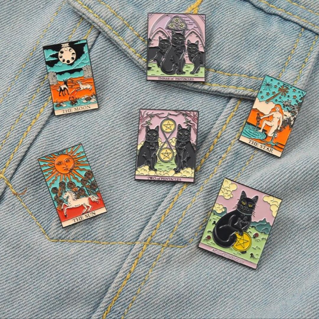 Tarot Cat Enamel Pins